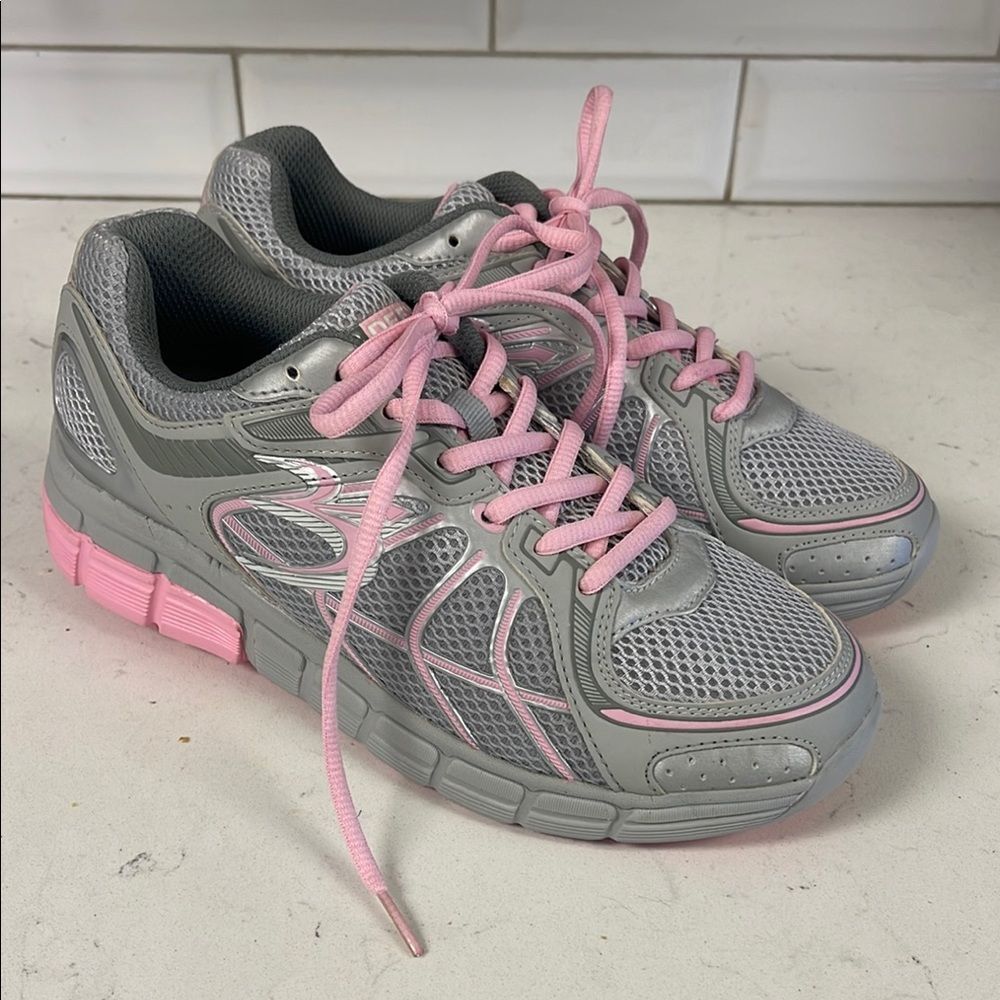 Gravity Defyer Women's G-Defy Super Walk Gray Pink Athletic Shoes 8 US